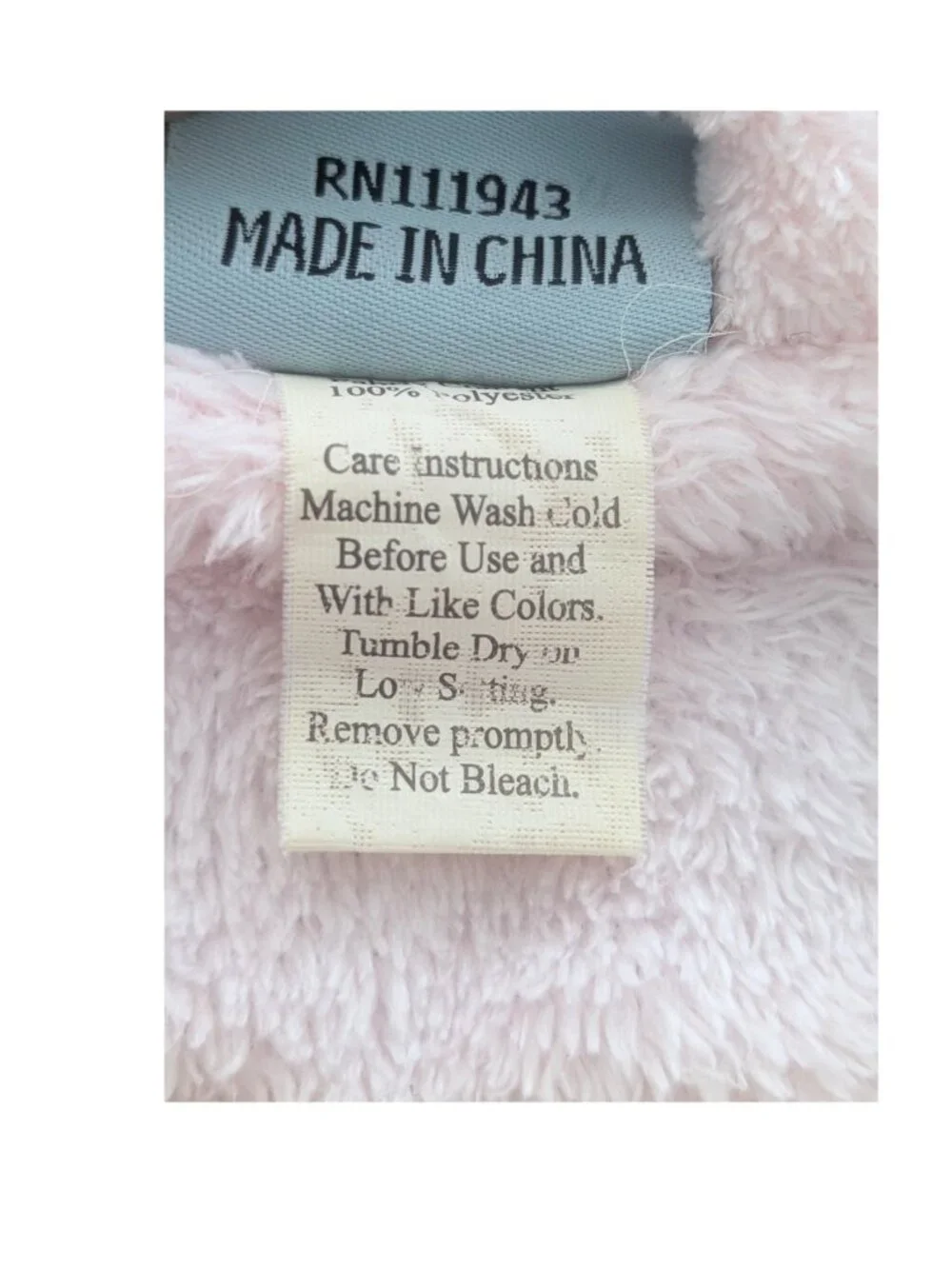 Hotel Collection Pink Plush Fleece Robe One Size Belted Bathrobe w/ Pockets